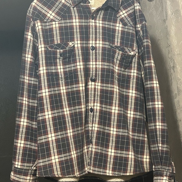 Cody James Mens Sherpa Lined Flannel Shirt Jacket - Picture 1 of 4